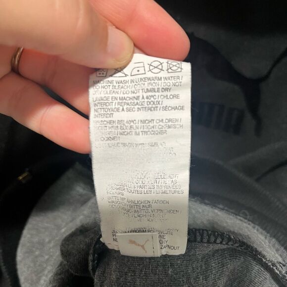 Men’s Black Puma Athletic Full Zip Up Sweatshirt L - Picture 4 of 5